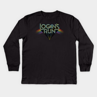 Logan's Run Logo (aged and weathered) Kids Long Sleeve T-Shirt